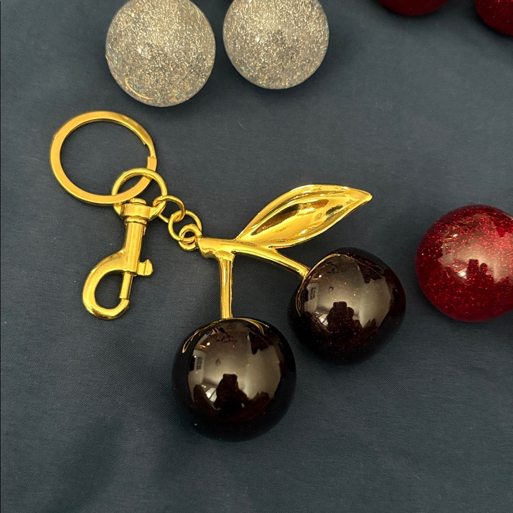 New 1 Pc Cherry Bag Charms Pick Your Color - Picture 2 of 5